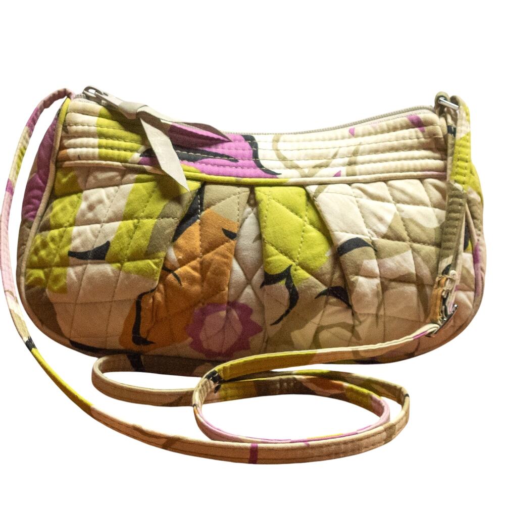 VERA BRADLEY Quilted Small Purse Floral Portobello Road Frannie Crossbody Bag